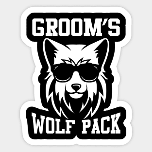 Groom's Wolf Pack Sticker